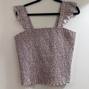 Old Navy Floral Smocked Top